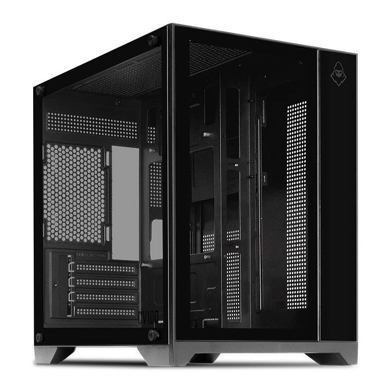 Gabinete Gamer Mancer CV100, Mid-Tower, Lateral De Vidro, Preto