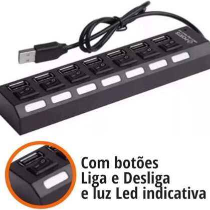 Hub USB 7 portas