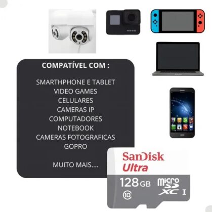 Cartão De Memória Sandisk 128gb