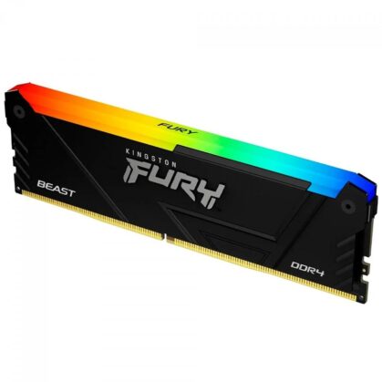 Memória RAM Kingston Fury Beast, RGB, 8GB, 3200MHz, DDR4, Preto
