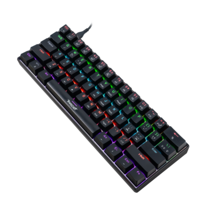 Teclado Mecanico Gamer TGT Sherman Compacto, Rainbow, ABNT2, Switch Huano Azul, Preto, TGT-SHTKL-RBW01